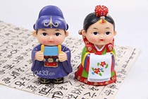 The price of a pair of Korean traditional handicrafts resin dolls for the bride and groom Medium H-P03080