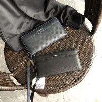 Withdrawal Cabinet Mens Bag Genuine Leather Small Hand Grab Bag Long style Zipper Bag minimalist Atmosphere discount Mens bag