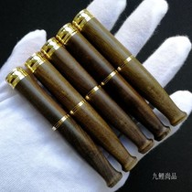 Portable portable shady wood cigarette holder double filter core thick and thin smoke dual-purpose gloomy golden silk man smoking UG