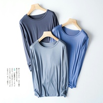 Spring and autumn Modale beating undershirt mens thin section Loose Warm Blouses big code Home Gwarts T-shirts Underwear Autumn Clothes