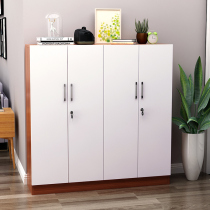 Shoe cabinet with lock door outer cabinet Simple outdoor lock household large-capacity corridor shoe cabinet multi-layer outdoor anti-theft wooden