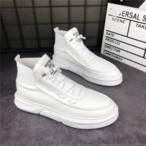Spring new spirit little guys new high help heightening thick bottom set foot Martin boots shake up the same trend white mens shoes