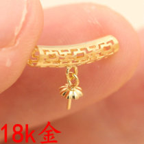 G18k Gold Pearl Pendant To 18k Gold Item Pendant Empty Tox Accessories Diy 750 Pendant engraved round pipe
