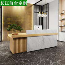 New Chinese style front desk reception desk Beauty salon Hotel creative bar counter shop Simple modern cashier company