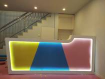 Training Course School Roast Lacquer Front Desk Kindergarten Early Education Center Reception Desk Service Desk Is Profiled Tailstock