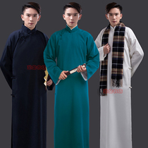 Chinese robes ma gua xiang sheng fu coats of the Republic of China on the beach xu wen qiang costumes teach Mr. collar gown
