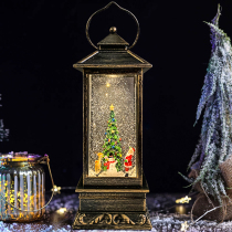 Christmas Crystal Snow lantern gift spinning wish wind light Santa Claus snow Music Box children gifts
