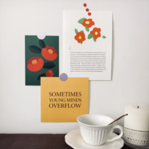 LuuJ cute flower bumped up with small poster flowers Decorative Card Wall Stickup