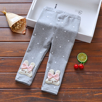 Spring and autumn models 1-4-year-old female baby beats bottom pants 2 baby spring dress thin children foreign air pure cotton outside wearing girl pants