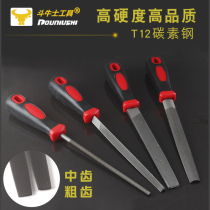 Fitter steel file middle tooth coarse tooth woodworking flat file triangle file square file round file round file flat file