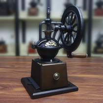 Manual coffee bean grinder Hand coffee grinder Small household retro hand-ground coffee cast iron wheel