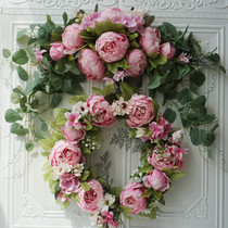 Eurostyle emulated flower ring door lintel fake floral bouquet door decorated wall hanging wall-hanging wedding ceremony Welcome Card Adornment Home waterboard