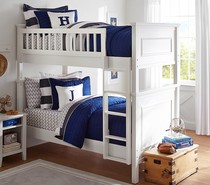 American solid wood furniture childrens high and low beds twins small apartment two-story up and down idyllic white sub-mother-in-law bed customization