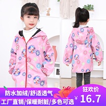 Childrens painting apron waterproof thin coat baby autumn and winter eating bib down jacket anti-dirty clothes wear Women