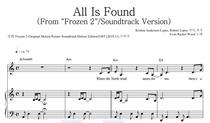 Frozen 2 episode All Is Found piano playing and singing scores