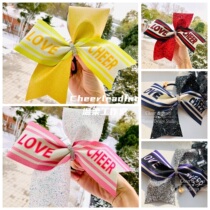 (Gentle original) lovecheer fine flash leather ribbon three-color splicing bow material