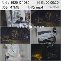 Late night Shanghai hospital patient family supermarket shopping doctor sleeping on office sofa video material