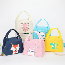 Lunch box bag Insulation bag Bento bag Cartoon Bento tote bag Hand carry waterproof thickened aluminum foil insulation cold bag