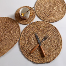 Japanese natural handmade gourd grass woven cup bowl pot pan heat insulation anti-scalding placemats household table mat