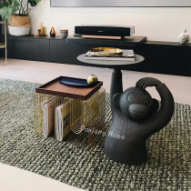 Nordic monkey tray tea table light extravagant small family type designer creative art personality Living room Alien Round side a few