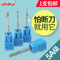 5A Taiwan SGO imported 3 175 single blade spiral milling cutter advertising engraving machine tool pvc acrylic engraving knife