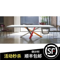 Simple modern wrought iron solid wood desk conference table computer desk desk desk desk desk desk desk desk table