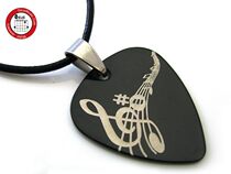 New Gsumusic metal punk titanium steel plecker necklace with five lines of spectral notes flutter 