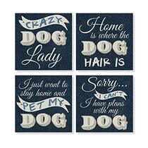 Carson Crazy Dog Lady Humorous 4 x 4 Inch Tabletop