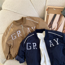 Chenma Childrens Jacket 2022 Spring New Products Male And Female Children Embroidered Baseball Jacket Baby Short Zipped Shirt Tide