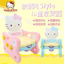 Larger Hello Kitty children's stool toilet for boys and girls toilet multifunctional baby bedpan urinal music