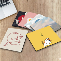Cute cartoon girl small fresh ins wind square small mouse pad Wrist protector computer notebook game creative animation office student desk keyboard pad Simple anti-dirty gaming thickened pad