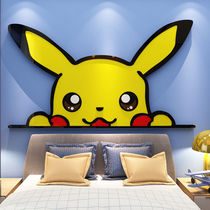 Bedroom Arrangement Room Adornment Bedside Children Room TV Background Wall Stickers for Self-adhesive Creative 3d Cubism