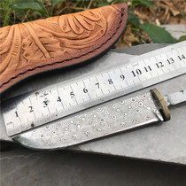 JX Factory Damascus Pattern Steel Cutter Head Knife Germ Blade Cutter DIY Accessories Outdoor Hand Nordic Straight Knife