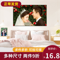 14-40 inch crystal wedding photo enlarged photo frame hanging wall custom Ramina photo print photo setting table making