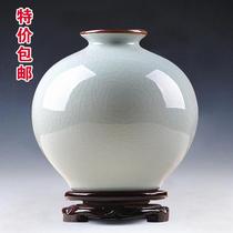 Jingdezhen Ceramic Vase ornaments living room flower arrangement Chinese home decoration crafts antique official kiln pure white porcelain bottle