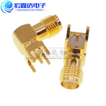 SMA bending foot SMA-KWE SMA radio frequency seat outer screw inner hole 90 degree RF antenna base radio frequency connector