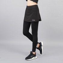 Womens sports skirt quick-dry running fitness yoga tight nine-point trousers women fake two tennis badminton pants skirt