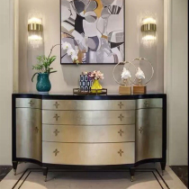 American light luxury solid wood entrance cabinet Entrance hall entrance cabinet Modern simple entrance decoration cabinet