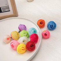 Simulation of rose silk flower fake flower small tea bud flower hand DIY flower head wreath wrist flower tea Bud