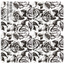 Nordic ins retro black and white rose brick balcony bathroom background wall brick Inn tile toilet