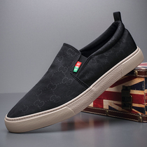 Trendy mens shoes slip on lazy shoes youth all-match comfortable casual shoes autumn new old Beijing cloth shoes men