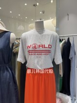 MAJDAN South Korea Dongdaemun 2022 summer new round neck letters casual all-match short-sleeved T-shirt women