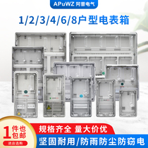 Single phase 1 household 2 households 3 households 4 households 6 households Plug-in meter box Electronic rainproof transparent meter box Plastic meter box