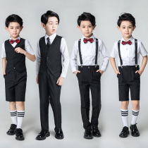 Boy suit Childrens piano performance suit dress Flower girl host wedding big boy suit suit Spring and autumn