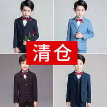 Childrens suit suit handsome English small host performance boy flower girl dress Korean suit three-piece suit