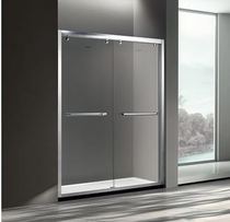 Jiumu shower room explosion-proof easy-to-clean glass double sliding door guide rail