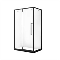Rectangular elegant black shower room