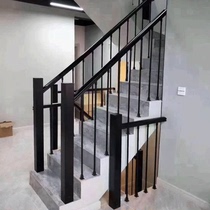 Ruiwang Stairway steps up T018 wrought iron (black) ladder Beech wooden handrail home from home