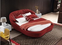 Morini Zhiai Cloth Bed Modern Simple Light Luxury Soft Bed Round Bed