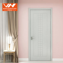 Wanjiayuan wooden door solid wood composite door water paint interior door bedroom door full house custom toilet sliding door KL-8